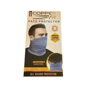 Copper Fit Guardwell Face Protector Mask Gaiter Adult Blue
